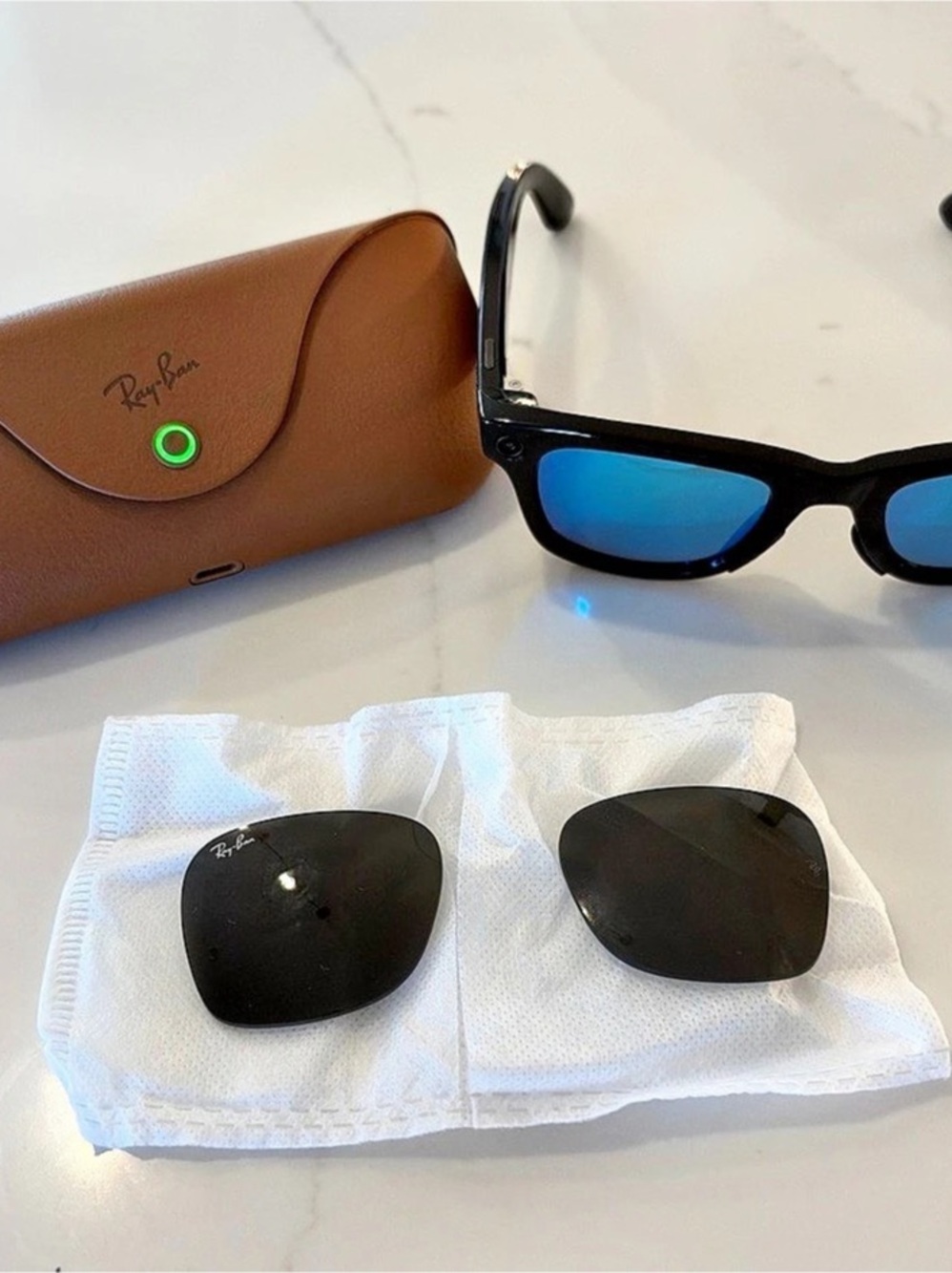 Ray-Ban Meta Wayfarer Smart Glasses Black & Blue